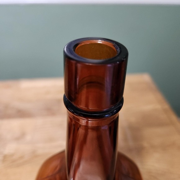 Vintage Bardstown Amber Brown Violin Shape Whiskey Bottle 1930s Prohibition Time - Picture 4 of 5